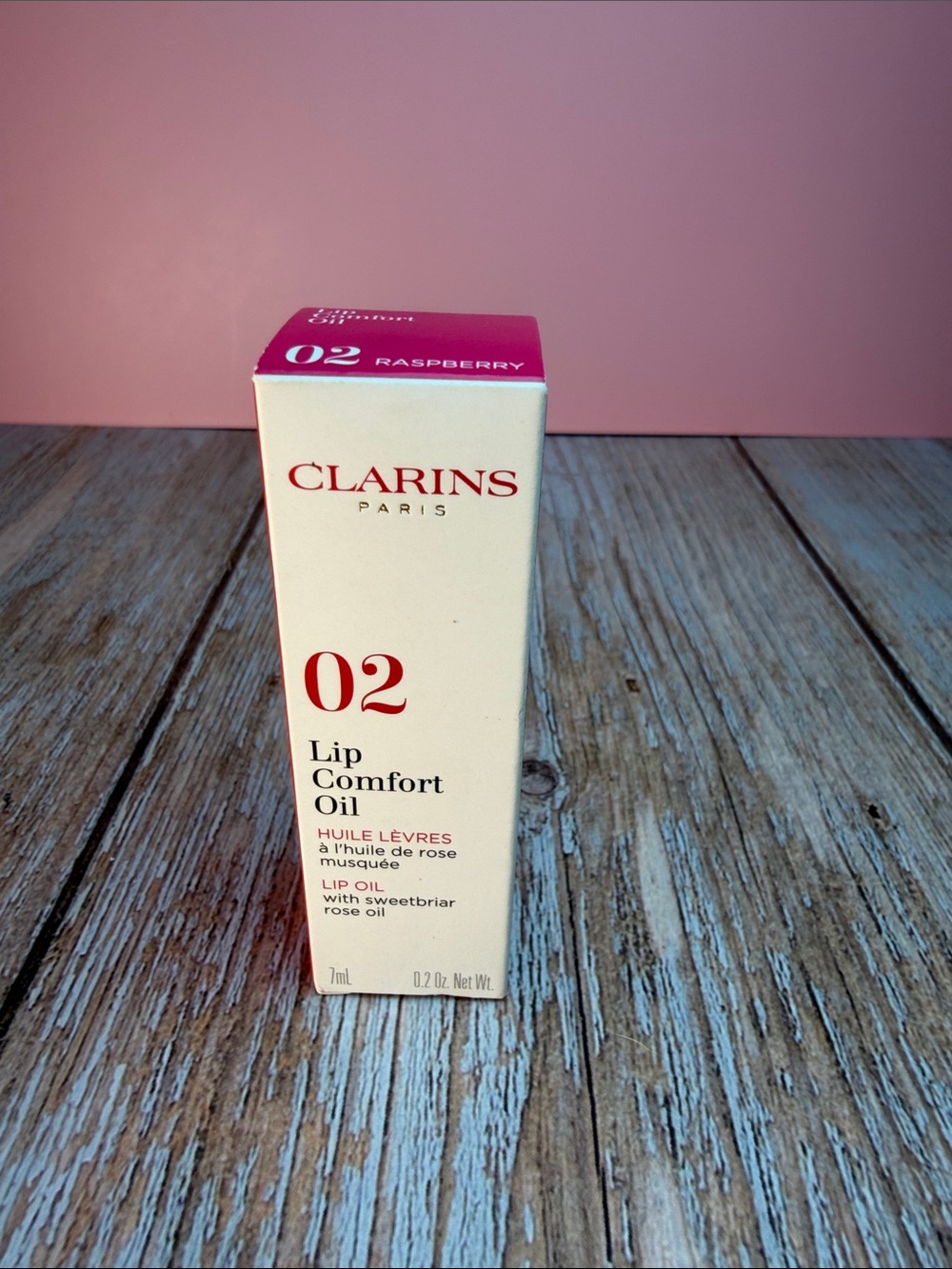 Clarins Lip Comfort Oil 02 Raspberry - Sheer Raspberry Pink Gloss